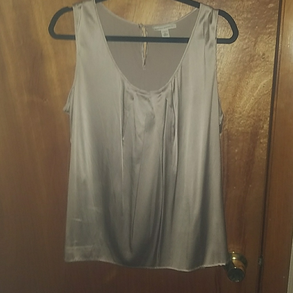 Champagne colored silk tank